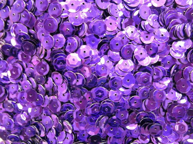 スパンコール　亀甲6mm（100g・7000枚）メタル紫