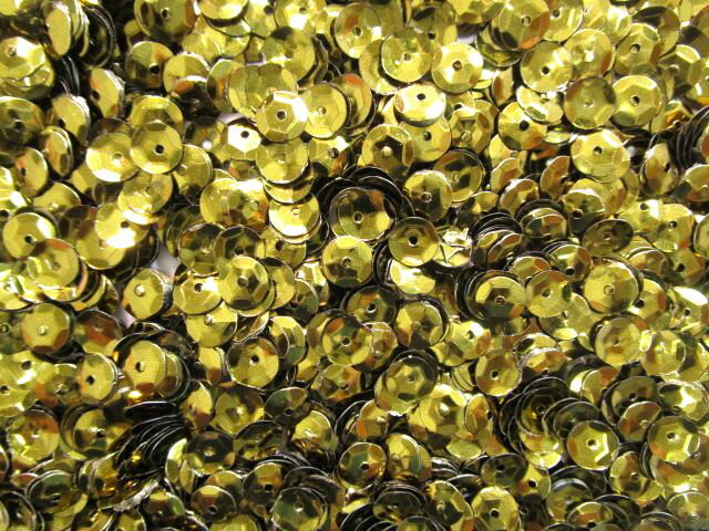 スパンコール　亀甲6mm（100g・7000枚）メタル茶グリン