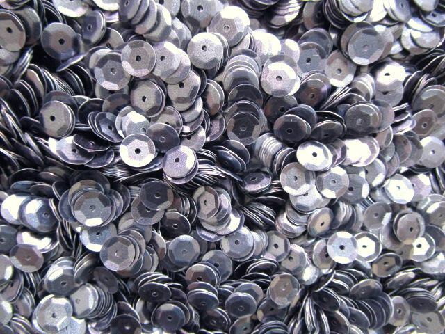 スパンコール　亀甲6mm（100g・7000枚）メタル紺グレー