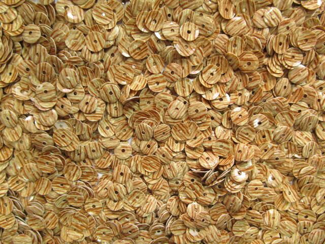 スパンコール　亀甲5mm（100g・10000枚）ウッド