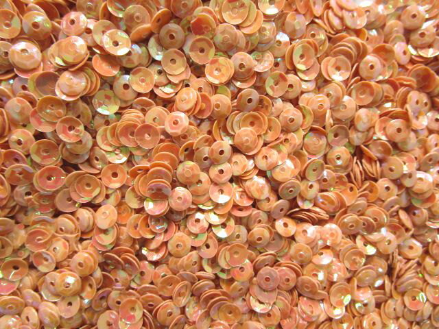 スパンコール　　亀甲　4mm（100g・25000枚）パールピンクオレンジ