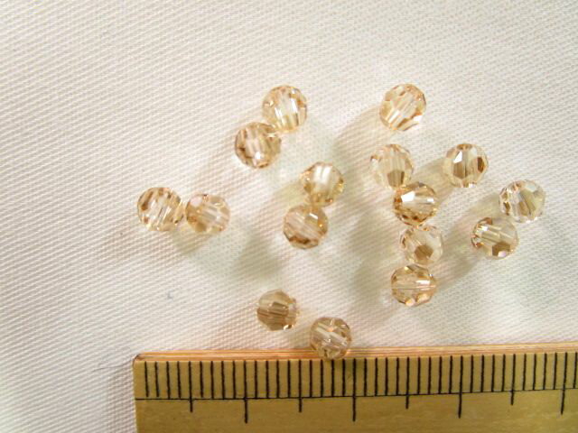 スワロフスキー5000（4mm）Crystal（001）　Golden Shadow（GSHA）