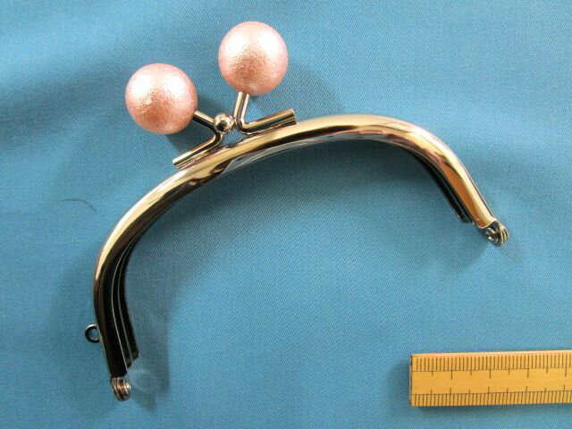 口金・がま口（カン付き　10.5cm）銀