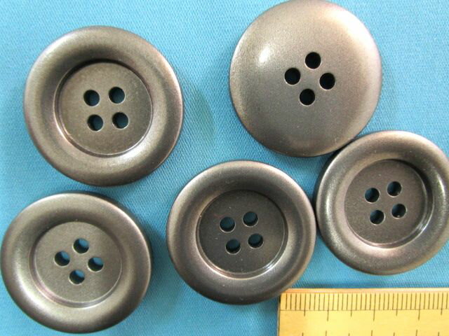 プラデカボタン（30mm）濃グレー