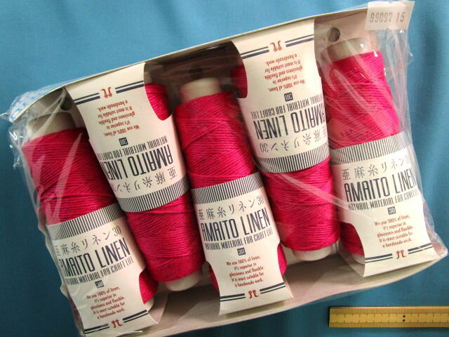 亜麻糸リネン30ローズ5玉セット