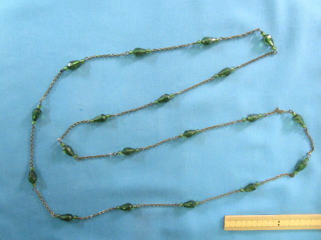 ネックレス渋金×グリン