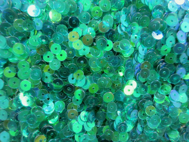 スパンコール　5mm（100g・10000枚）クリアオーロラグリン