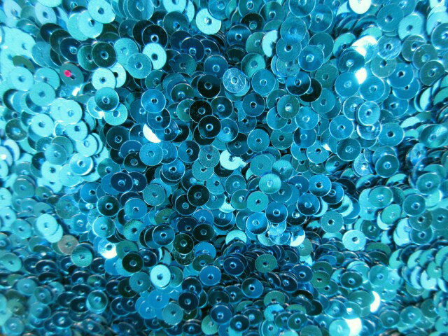 スパンコール　4mm（100g・25000枚）メタル濃水色