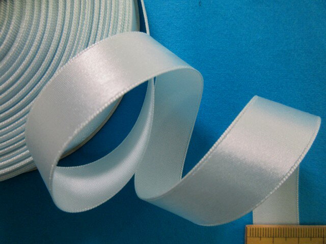 片面サテンリボン（1.8cm幅 30m巻)薄水系