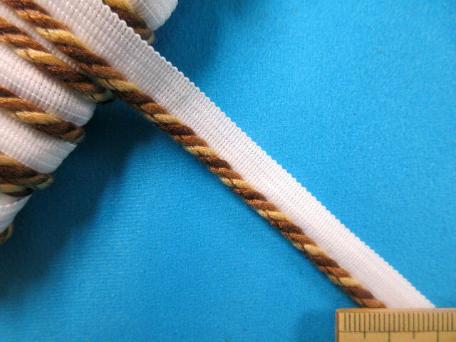 ツイストパイピング(1cm×10m)茶×薄茶×濃ベージュ