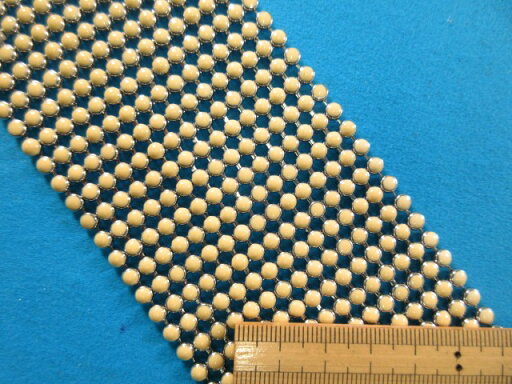 メタルブレードクリーム×銀(6.5cm幅 0.9m巻) メタルブレードクリーム×銀(6.5cm幅 0.9m巻)