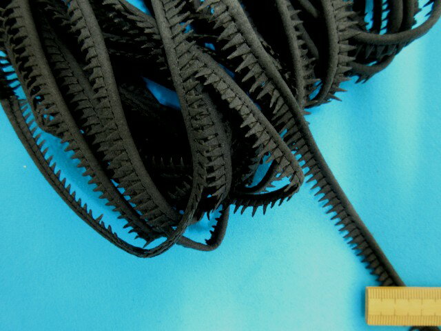 在庫処分スエード調合皮パイピング濃グレー（1cm幅　10m巻）