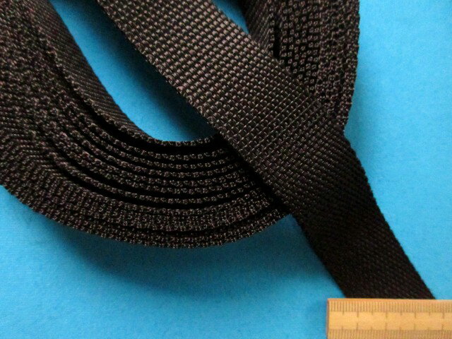 PPバンド黒（2．5cm幅　5m巻）