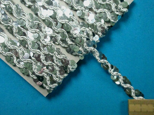 スパンコールブレード銀（1cm幅　5m巻）
