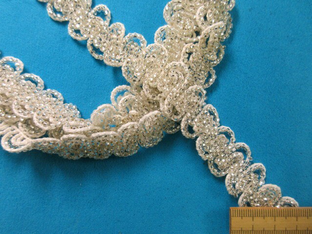 ビーズブレード銀（2cm幅　1m巻）