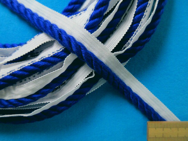 ツイストパイピング（太）濃ブルー（1．3cm幅　5m巻）