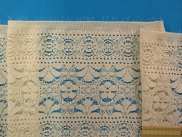 ストレッチレース生地ベージュ（145cm幅　1．5m）