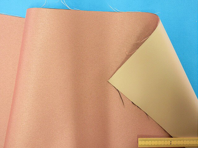 在庫処分中厚ポリエステル生地(裏ゴム引き)渋ピンク（100cm幅　2m）