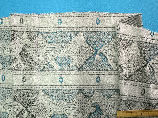 ラッセルレース生地シマウマ・グレー系（105cm幅　2m）