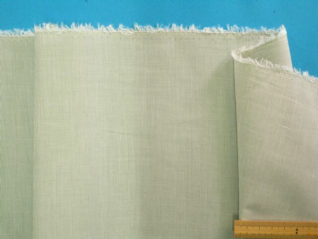 綿生地薄グリン×オフ白（110cm幅　2m）