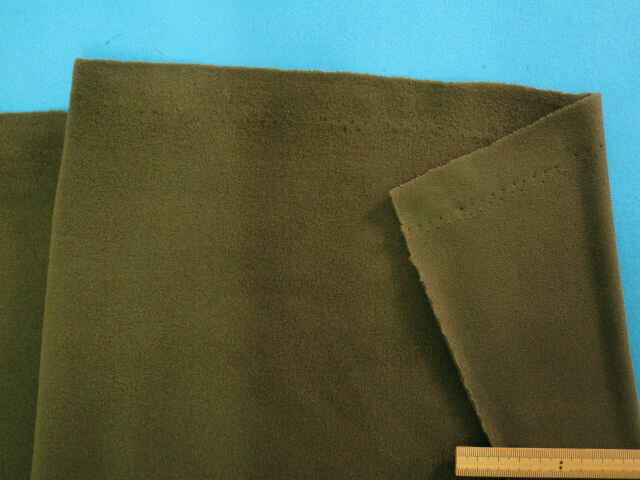 片面フリース生地モスグリン（160cm幅　1．5m）