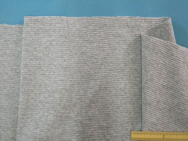 綿ニット生地(やや厚)杢グレー（135cm幅　1．5m）のサムネイル