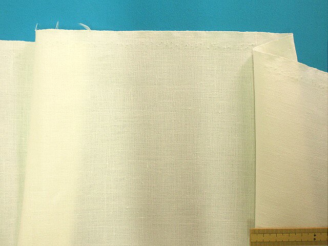 綿ストレッチ生地薄アイボリー（135cm幅　1．5m）