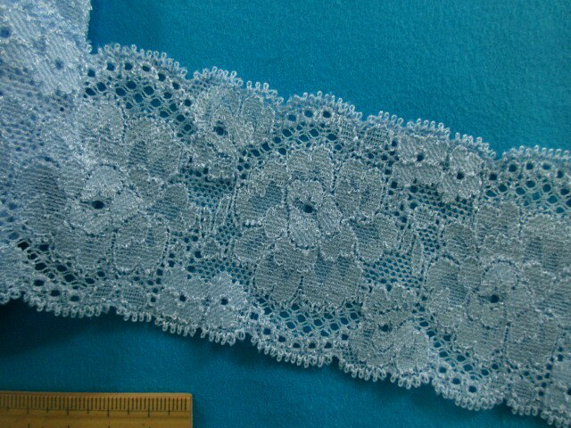 ストレッチレース（6.5cm幅 5m巻）渋水