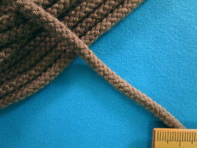 アクリル江戸打ひも(中太）渋茶