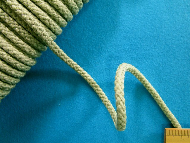 アクリル江戸打ひも(中太）薄渋グリン