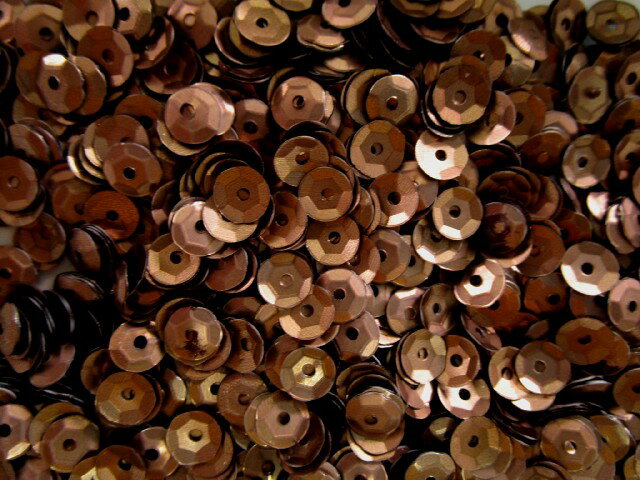 スパンコール　亀甲5mm（100g・10000枚）メタル茶