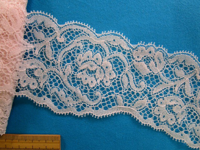 Russell Lace - リバーレース（6.8cm幅 5m巻）薄ピンク