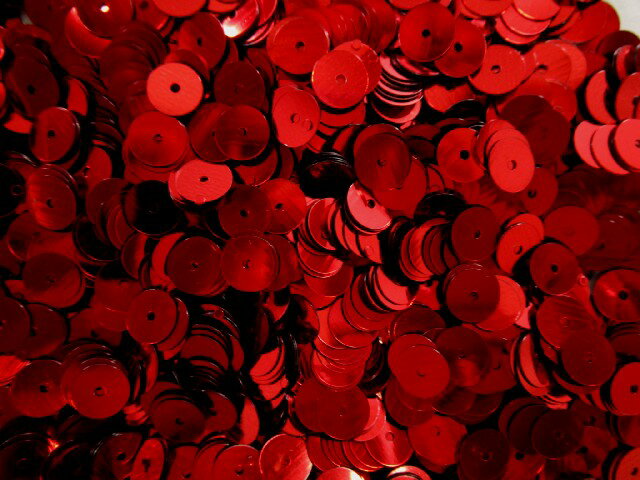 スパンコール　6mm（100g・7000枚）メタル赤