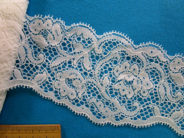 リバーレース（6.8cm幅 5m巻）白