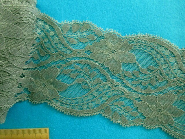 ラッセルレース（7.7cm幅 5m巻）グレー系