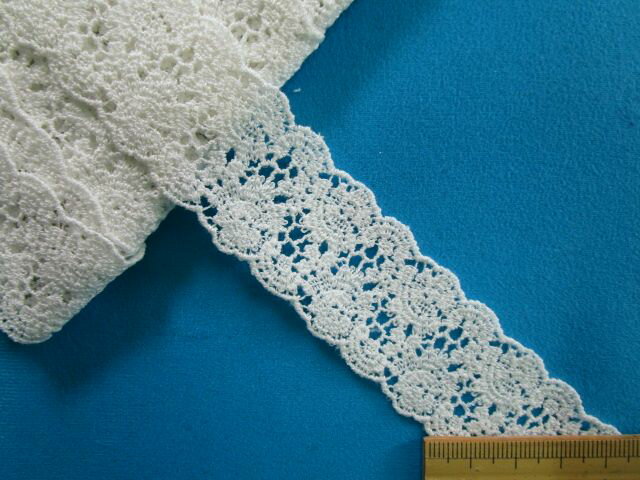 綿ケミカルレース（3cm幅 3m巻）オフ白