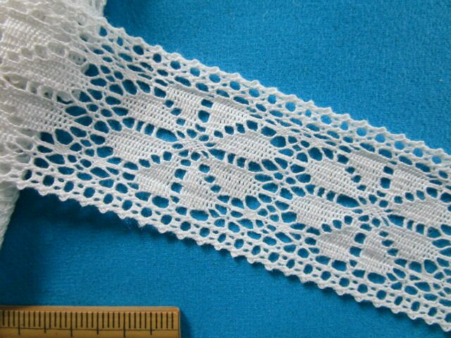 綿トーションレース（3.2cm幅 5m巻）オフ白