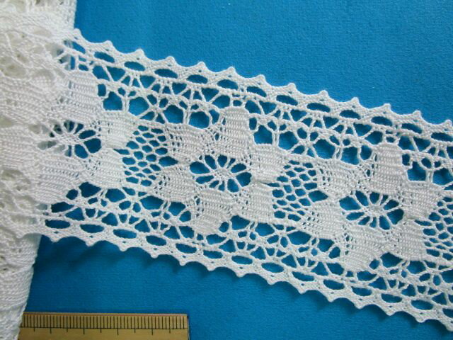 綿トーションレース（5.6cm幅 3m巻）オフ白