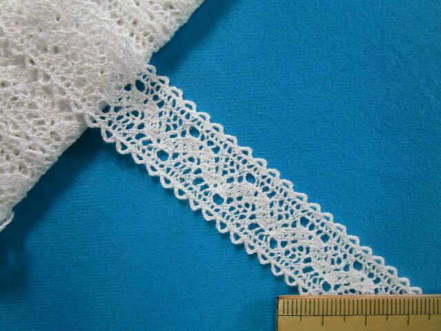 綿トーションレース（1.9cm幅 5m巻）オフ白