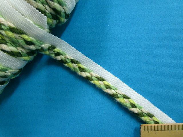 パイピング（1.3cm幅 10m巻）グリン系×ベージュ