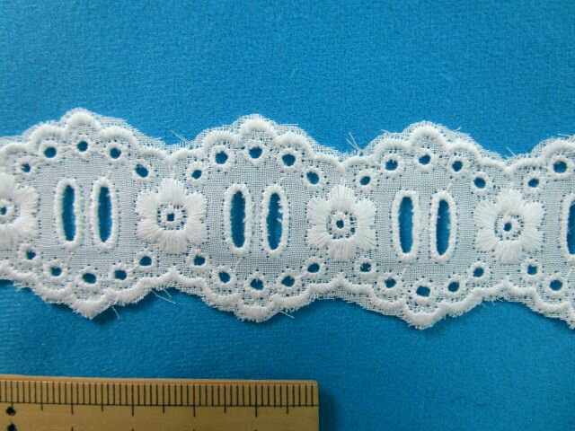 綿レース（3cm幅 5m巻）オフ白