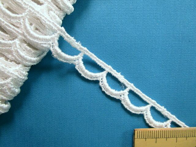 レーヨンケミカルレース(1cm幅 5m巻）オフ白