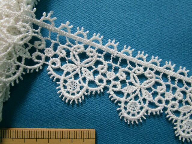 綿ケミカルレース(3.1cm幅 3m巻）オフ白