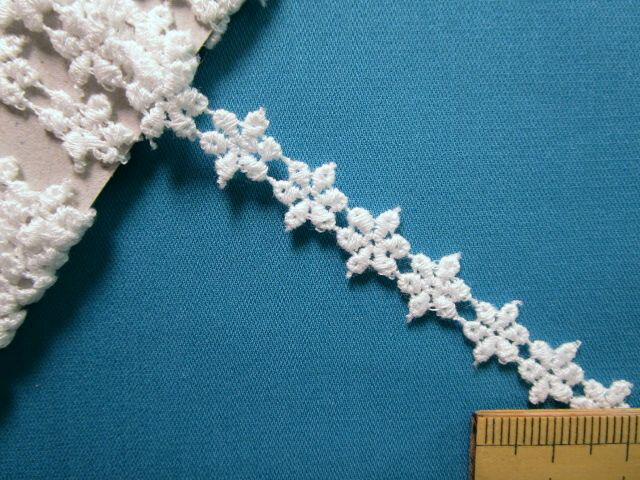 綿ケミカルレース(0.9cm幅 5m巻）オフ白