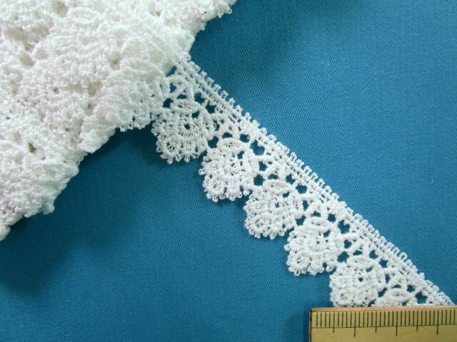 綿ケミカルレース(2.1cm幅 5m巻）オフ白