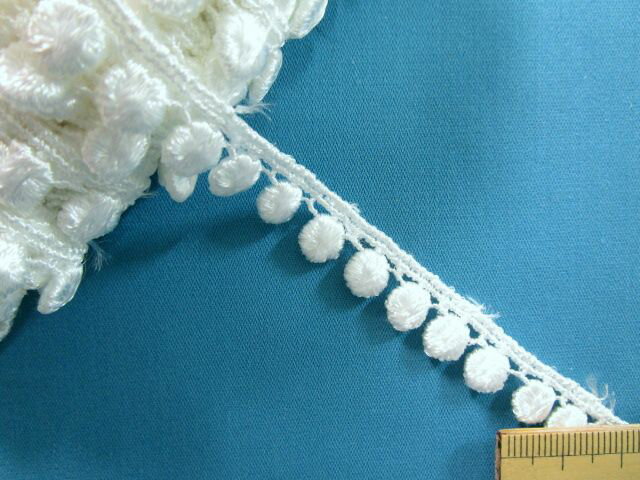 レーヨンケミカルレース(1cm幅 13m巻）オフ白