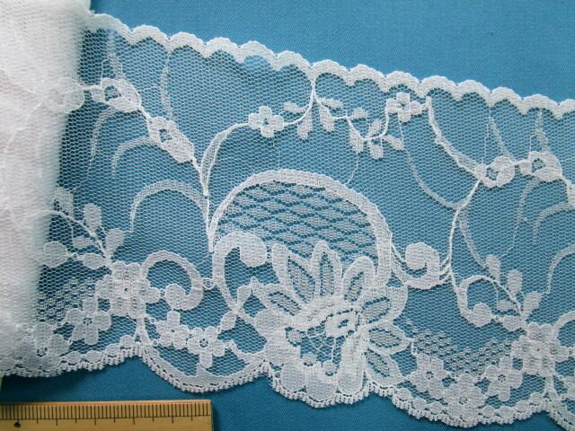 ラッセルレース（9.1cm幅 5m巻）白