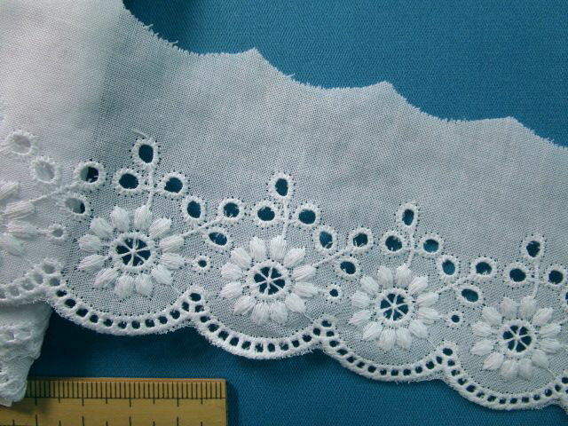 綿レース（5.6cm幅 3m巻）白