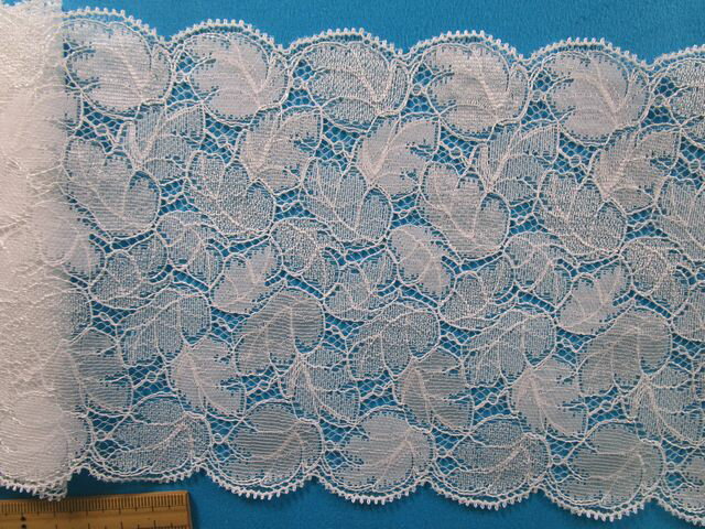 ラッセルレース（13.3cm幅 3m巻）オフ白