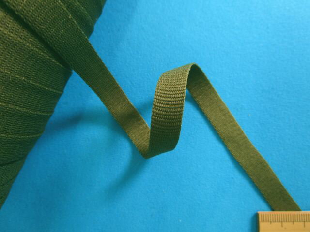 ポリエステルテープ（1cm幅　50m巻）モスグリン